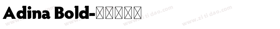 Adina Bold字体转换